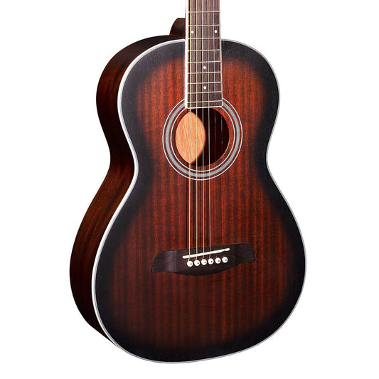 BRUNSWICK BP200 PARLOUR GUITAR - TOBACCO BURST SATIN