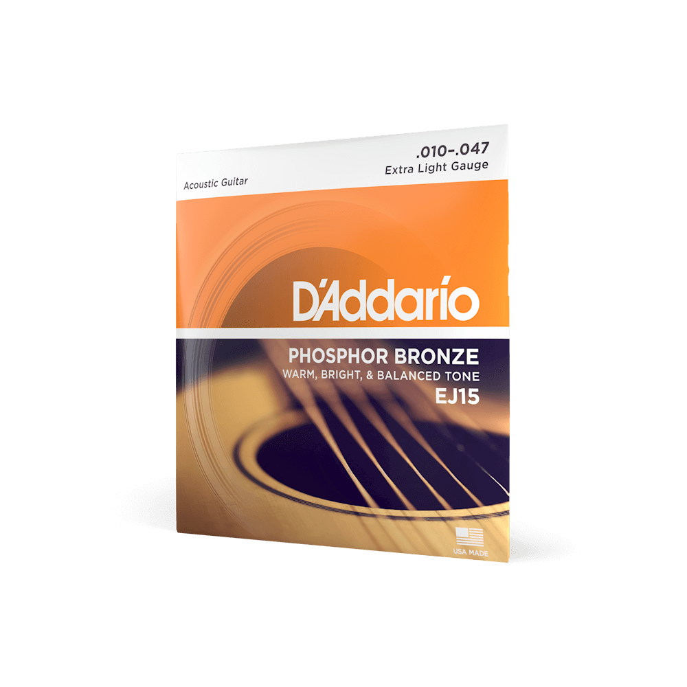 D'Addario EJ15 Phosphor Bronze Extra Light Acoustic Guitar Strings 10-47