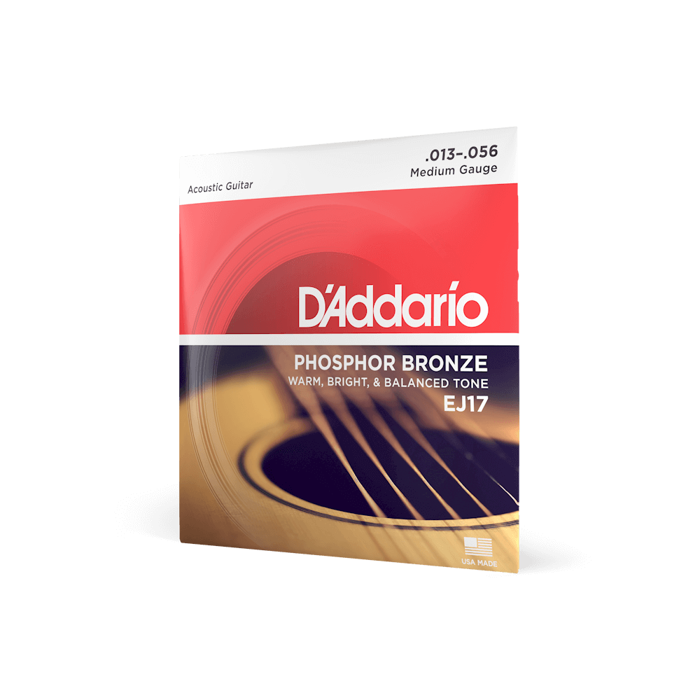 D'Addario EJ17 Phosphor Bronze Medium Acoustic Guitar Strings 13-56