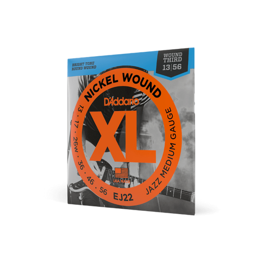 D'Addario EJ22 Nickel Wound, Jazz Medium, 13-56 Gauge Electric Guitar Strings