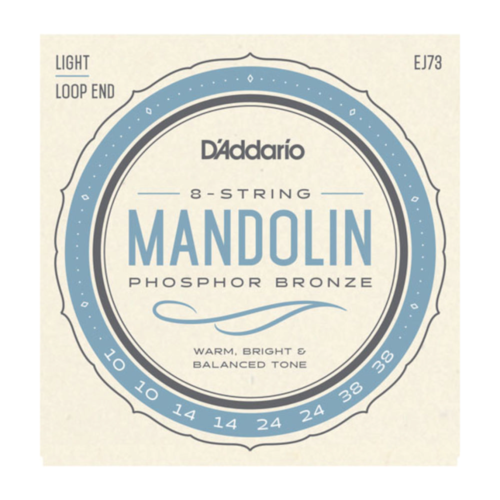 D'addario EJ73 Phosphor Bronze Light Gauge Mandolin Strings 10-38