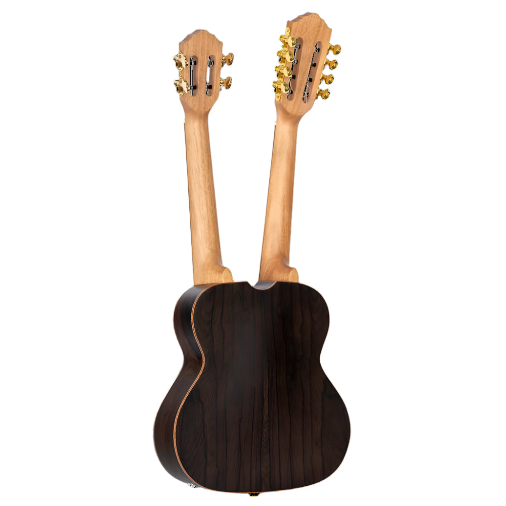 Ortega HYDRA-ZS Custom Built Series Tenor Double-Neck Ukulele ~ Ziricote