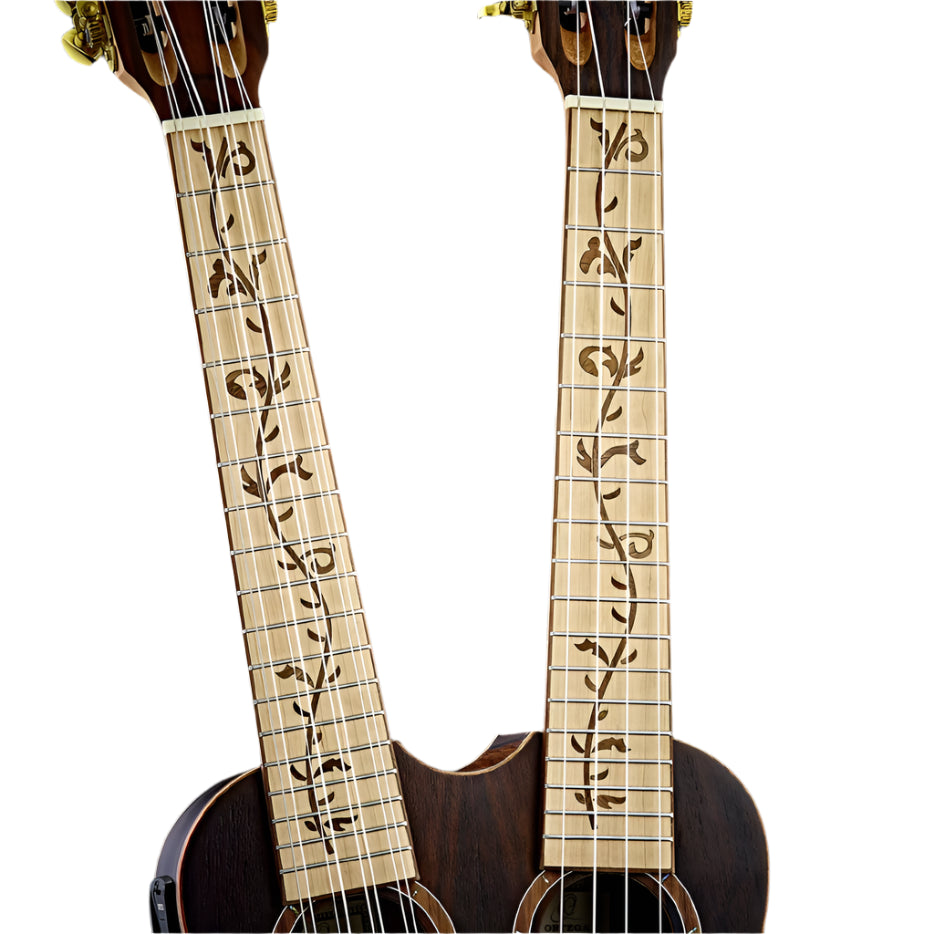Ortega HYDRA-ZS Custom Built Series Tenor Double-Neck Ukulele ~ Ziricote