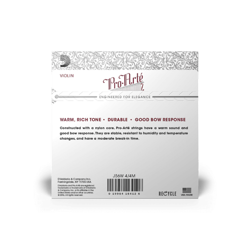 Pro-Arté Violin String Set, 4/4 Scale, Medium Tension