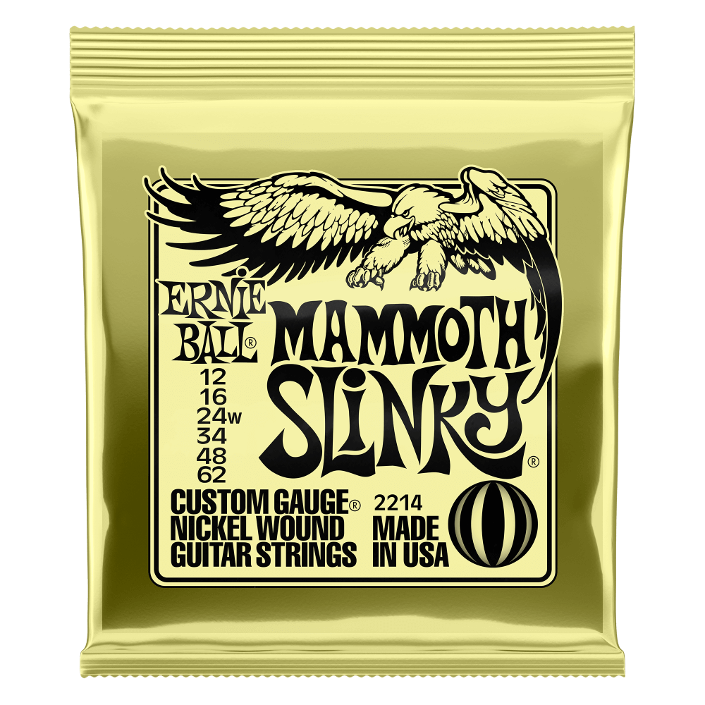 Ernie Ball Mammoth Slinky Nickel Wound Electric Guitar Strings - 12-62 Gauge