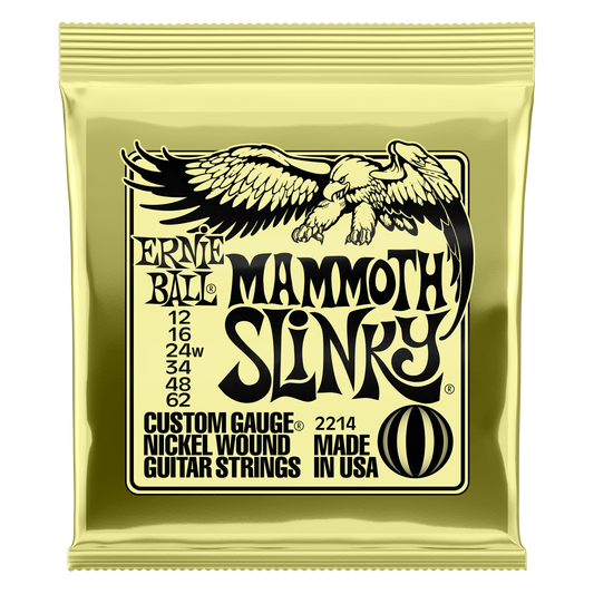 Ernie Ball Mammoth Slinky Nickel Wound Electric Guitar Strings - 12-62 Gauge