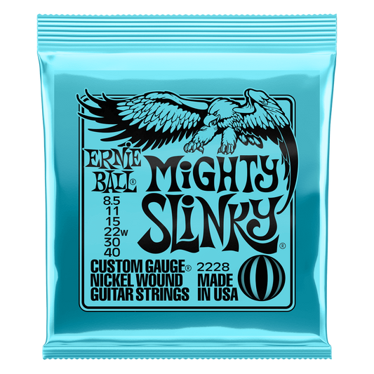 Ernie Ball Mighty Slinky Nickel Wound Electric Guitar Strings 8.5-40 Gauge