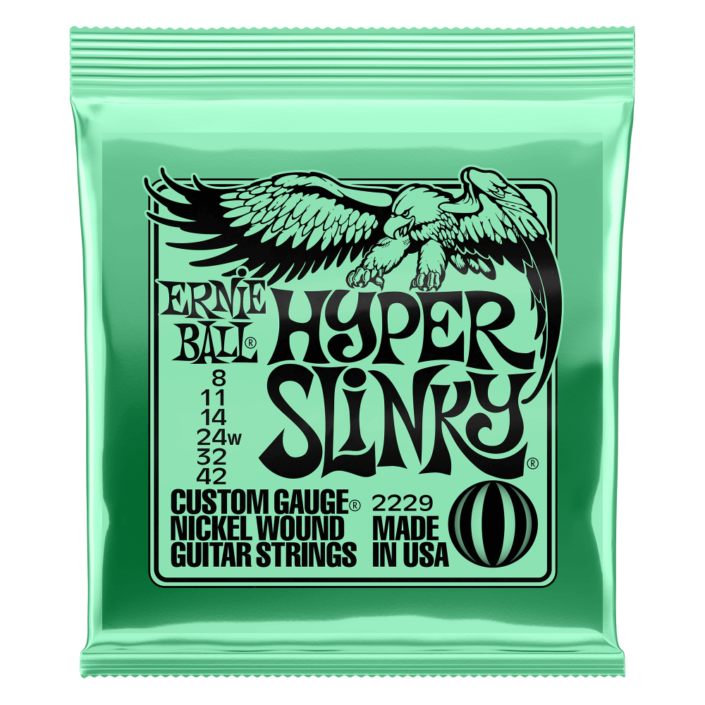 Ernie Ball Hyper Slinky Nickel Wound Electric Guitar Strings - 8-42 Gauge