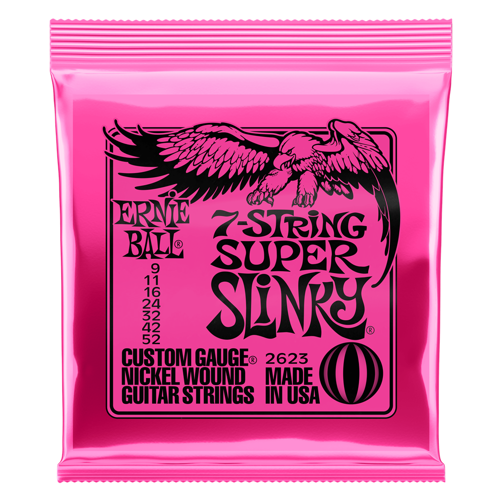 ERNIE BALL 7 STRING SUPER SLINKY SET 9-52 GAUGE
