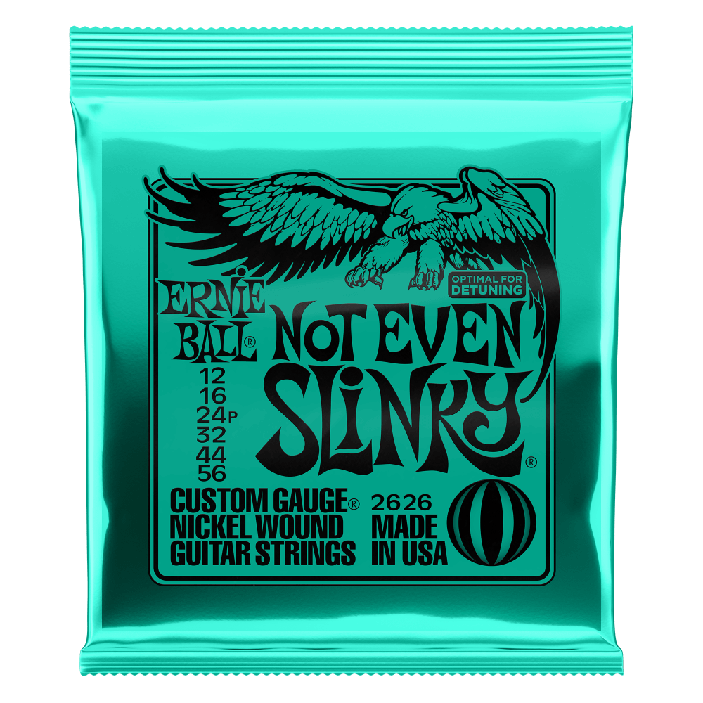 Ernie Ball Not Even Slinky Nickel Wound Electric Guitar Strings - 12-56 Gauge