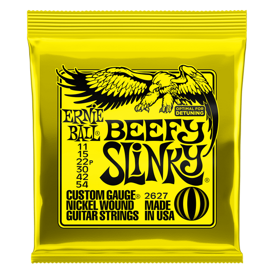 Ernie Ball Beefy Slinky Nickel Wound Electric Guitar Strings - 11-54 Gauge