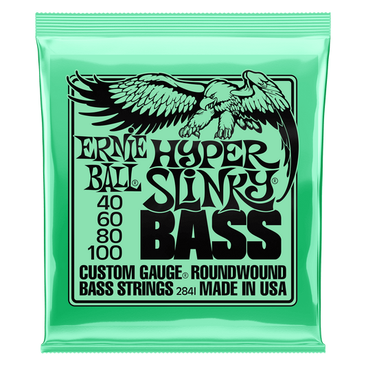 Ernie Ball Hyper Slinky Nickel Wound Electric Bass Strings - 40-100 Gauge