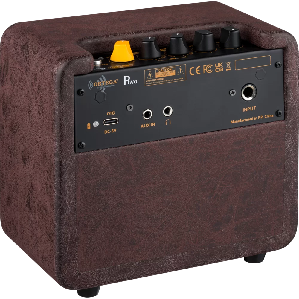 Ortega PTWO 12W Bluetooth® Premium Vintage Design Pocket Acoustic Amplifier w/Built-In Effects