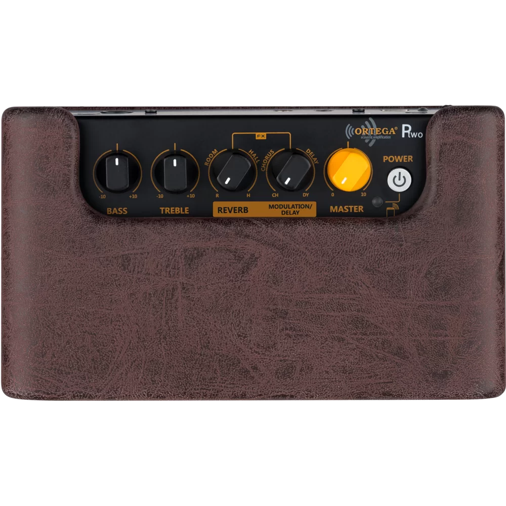 Ortega PTWO 12W Bluetooth® Premium Vintage Design Pocket Acoustic Amplifier w/Built-In Effects