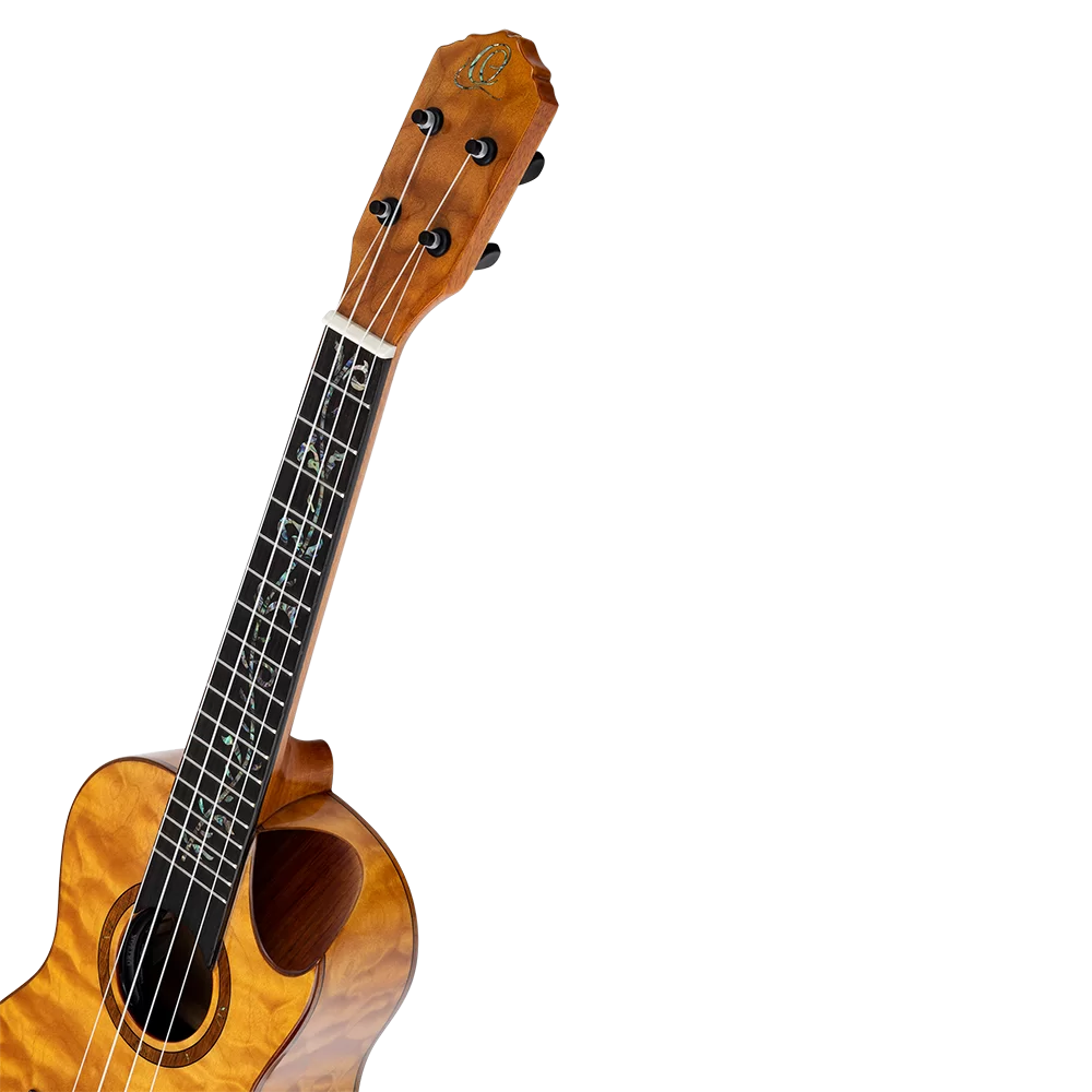 Ortega RUET-QMA Elite Series Concert Ukulele ~ Quilted Maple