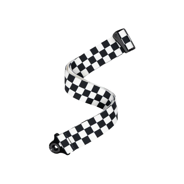 D'addario Auto Lock Guitar Strap ~ Skater Checkerboard