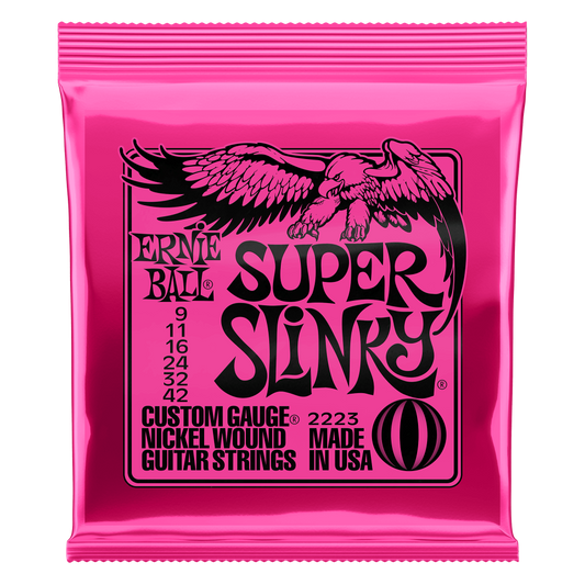 Ernie Ball Super Slinky Nickel Wound Electric Guitar Strings - 9-42 Gauge