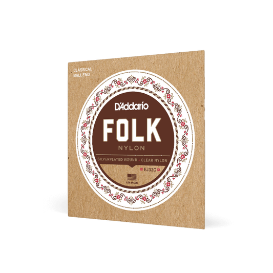 Daddario EJ32C "Folk" Ball End Nylon guitar strings