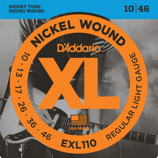 D'addario EXL110 Regular Light Gauge 10-46 Electric Guitar Strings