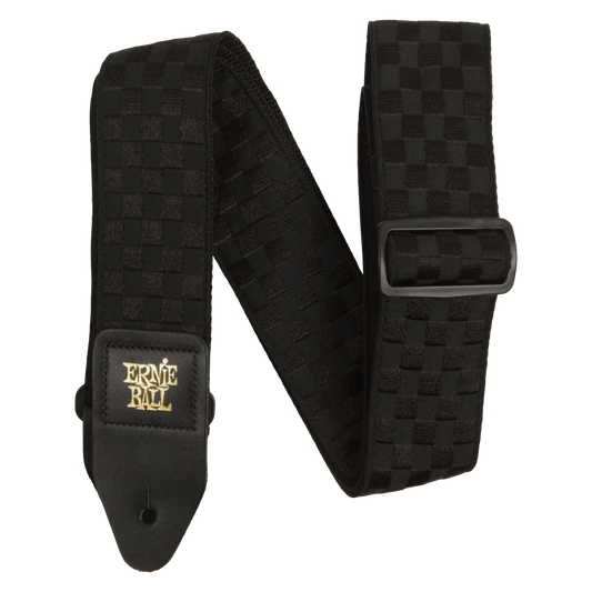 ERNIE BALL BLACK CHECKERS JACQUARD STRAP