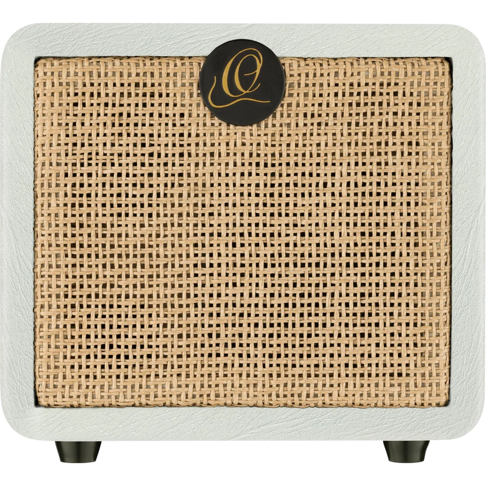 Ortega PTWO 12W Bluetooth® Premium Vintage Design Pocket Acoustic Amplifier w/Built-In Effects ~ Limited Edition White