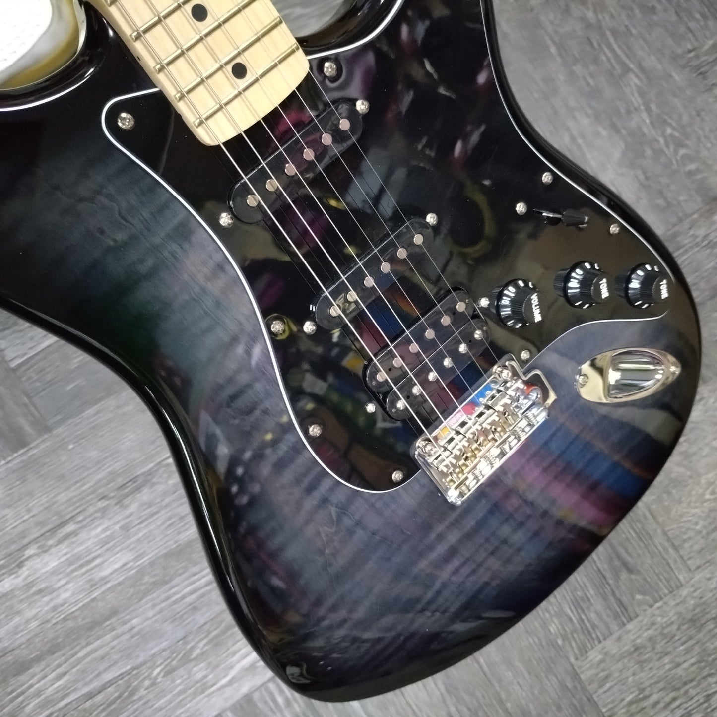 Squier Affinity Stratocaster FMT HSS ~ Black Burst [2024]