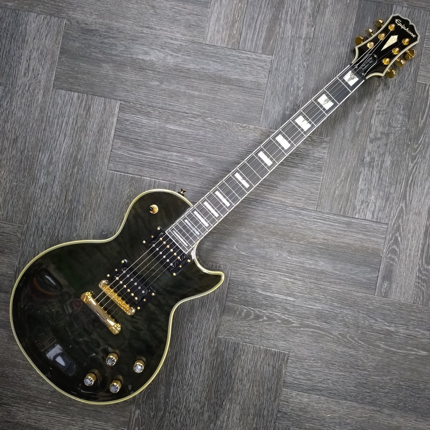Epiphone Les Paul Custom Prophecy Plus GX ~ Midnight Ebony [2018]