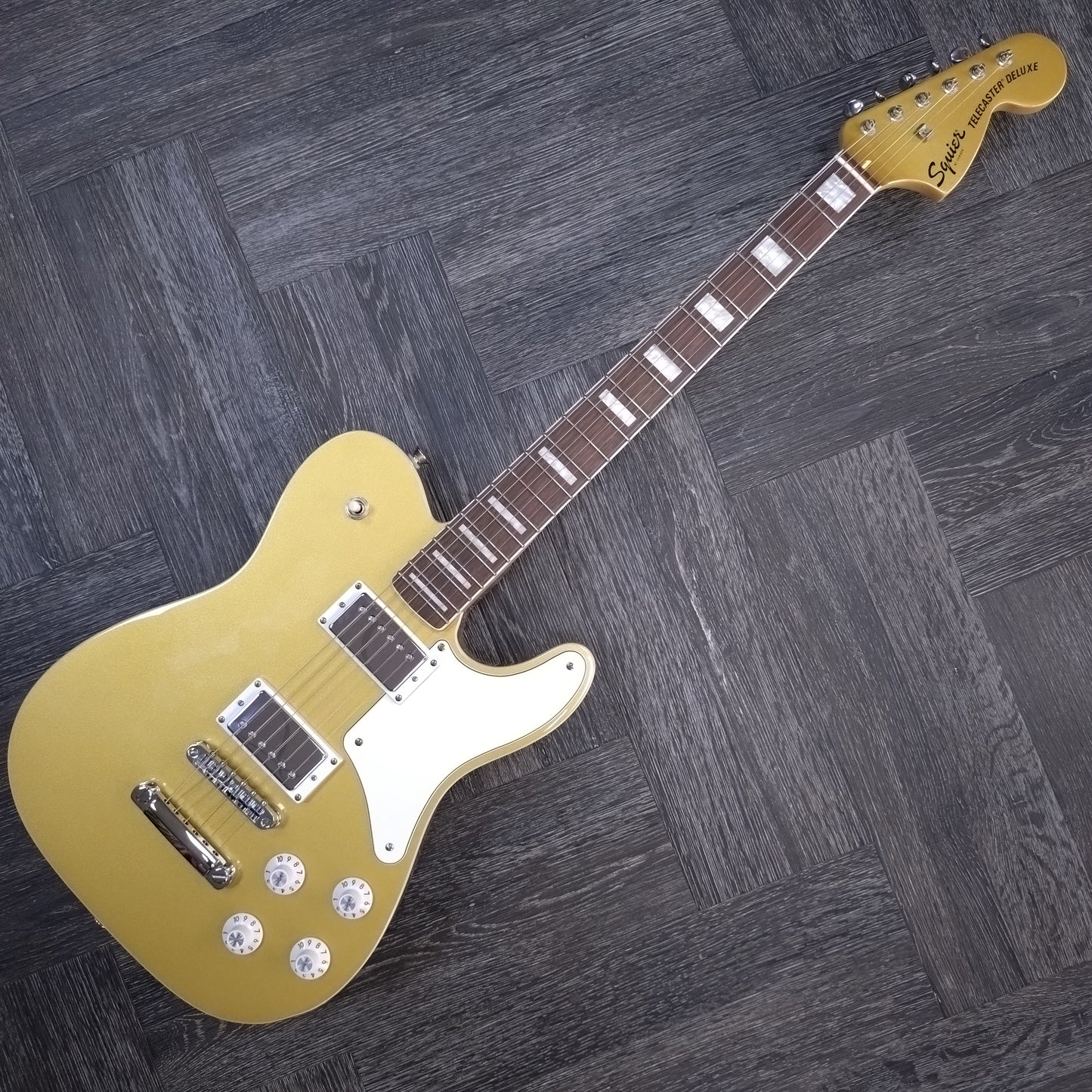 Squier Paranormal Troublemaker Telecaster Deluxe ~ Aztec Gold [2024]
