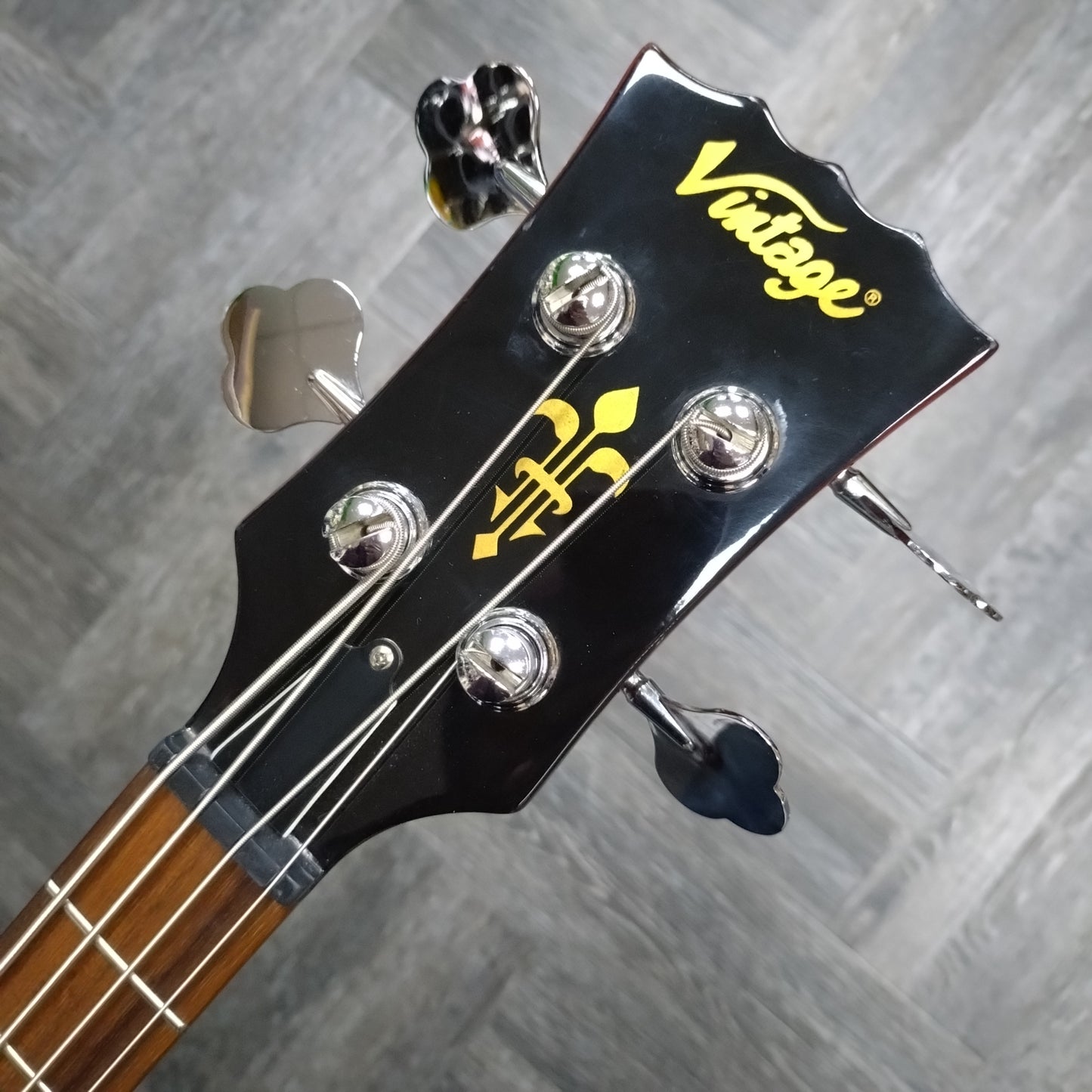 Vintage VS4 ReIssued Bass Guitar ~ Cherry Red [2021]