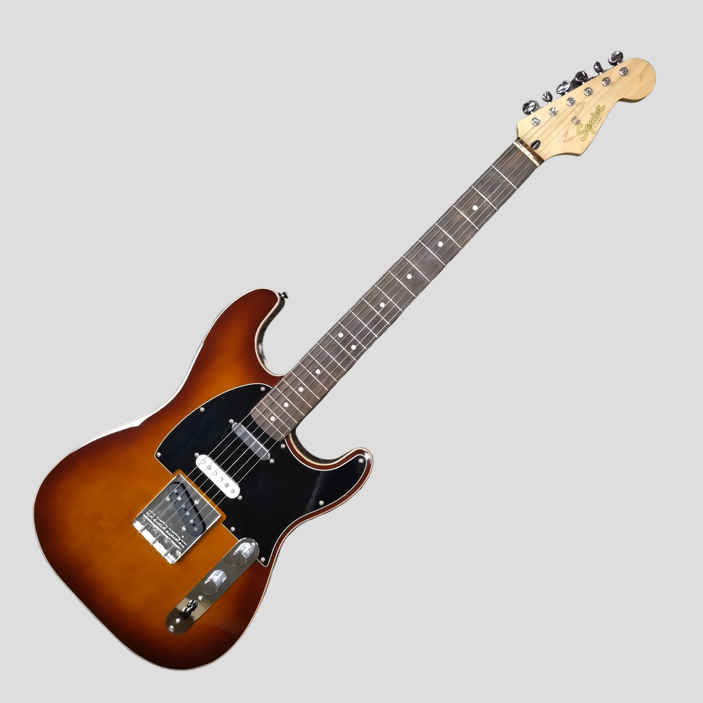 Squier Paranormal Custom Nashville Stratocaster ~ Chocolate 2-Colour Sunburst [2023]