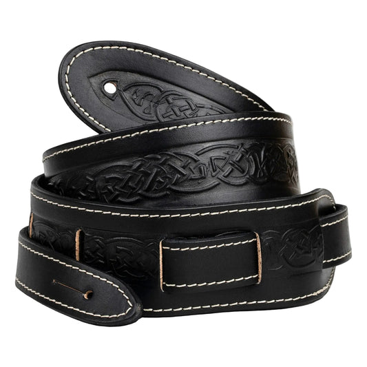 Leathergraft Celtic Embossed Strap - Black