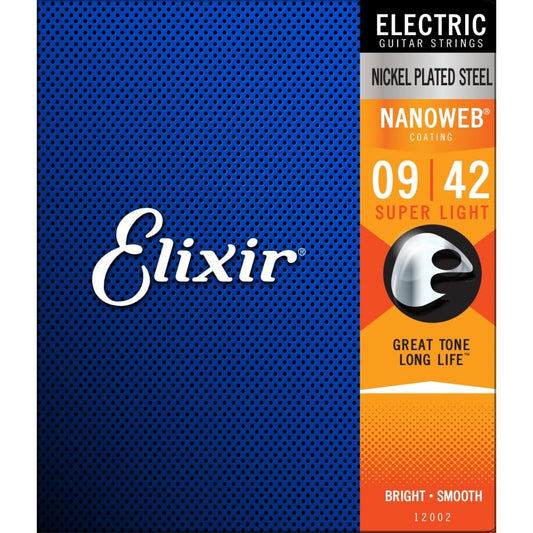 Elixir Electric Guitar Strings NANOWEB Coating 9-42