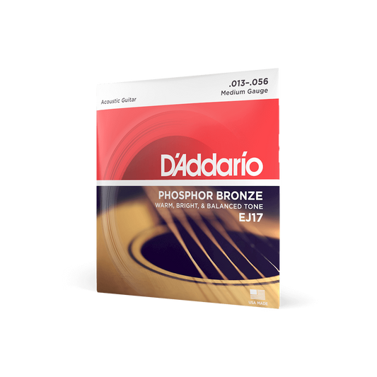 D'Addario EJ17 Phosphor Bronze Medium Acoustic Guitar Strings 13-56