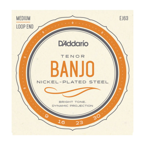 D'addario EJ63 Tenor Banjo Strings Nickel, Gauge 9-30