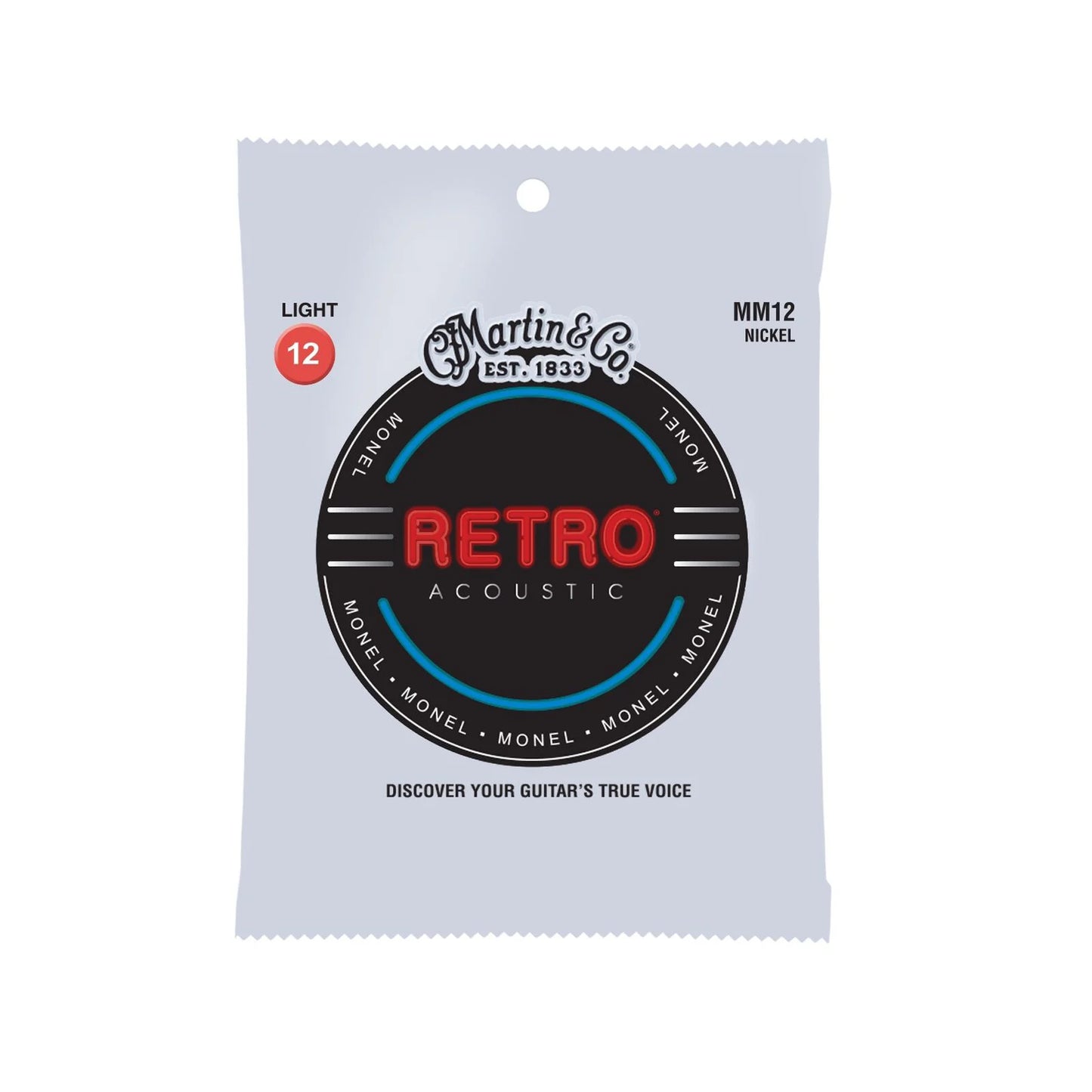 Martin Retro® Monel Acoustic Guitar Strings - Light 12-54