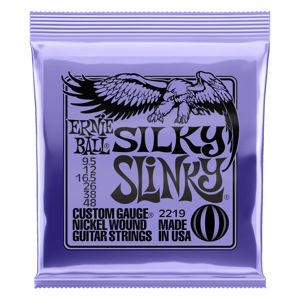 Ernie Ball Silky Slinky Nickel Wound Electric Guitar Strings - 9.5-48 Gauge