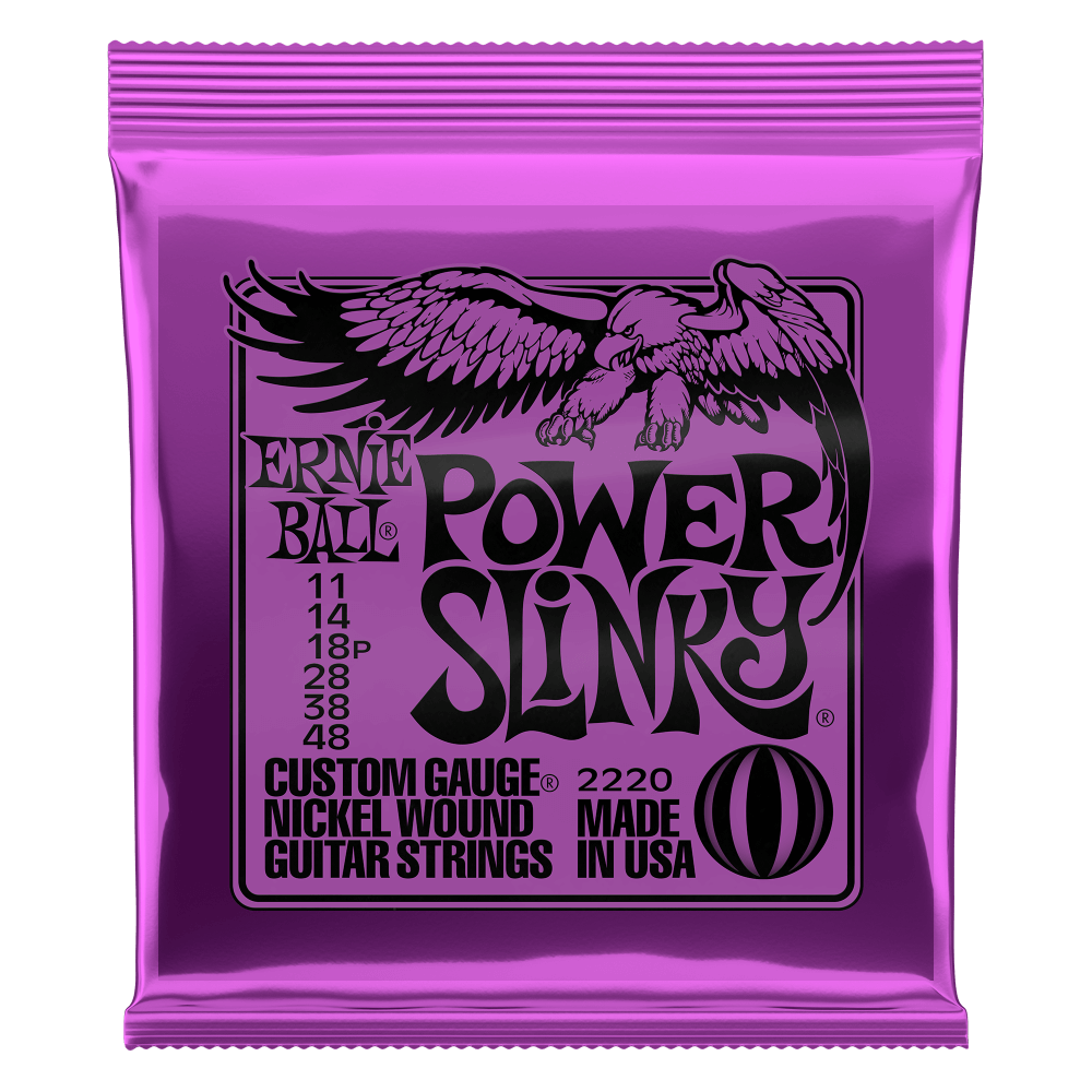 Ernie Ball Power Slinky Nickel Wound Electric Guitar Strings - 11-48 Gauge