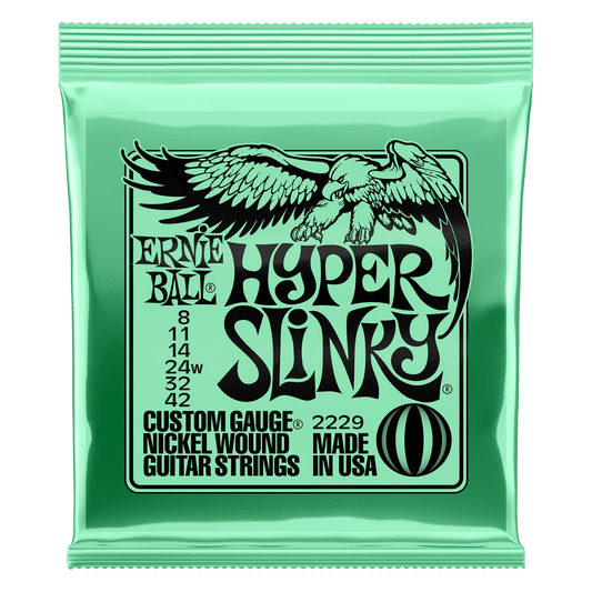 Ernie Ball Hyper Slinky Nickel Wound Electric Guitar Strings - 8-42 Gauge