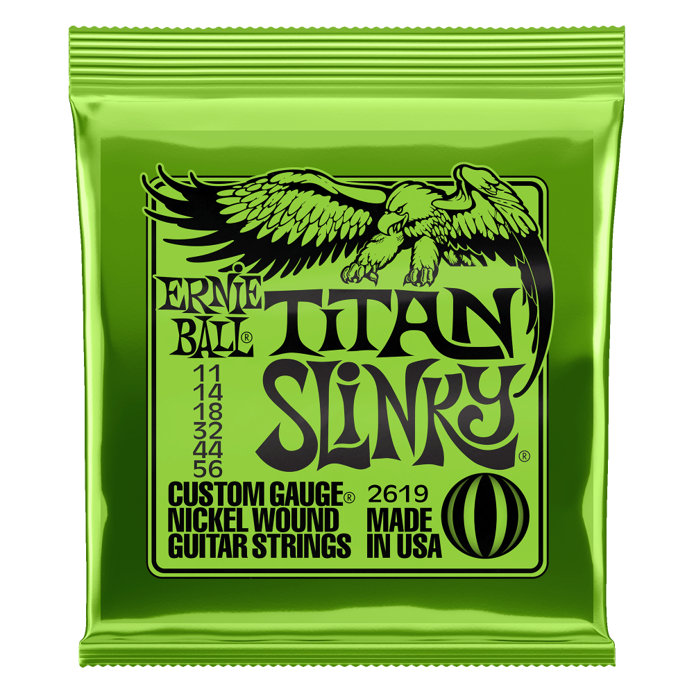 Ernie Ball Titan Slinky Nickel Wound Electric Guitar Strings - 11-56 Gauge