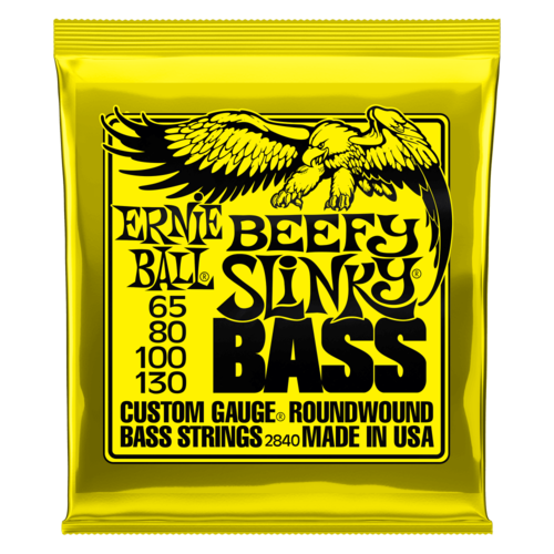 Ernie Ball Beefy Slinky Nickel Wound Electric Bass Strings - 65-130 Gauge