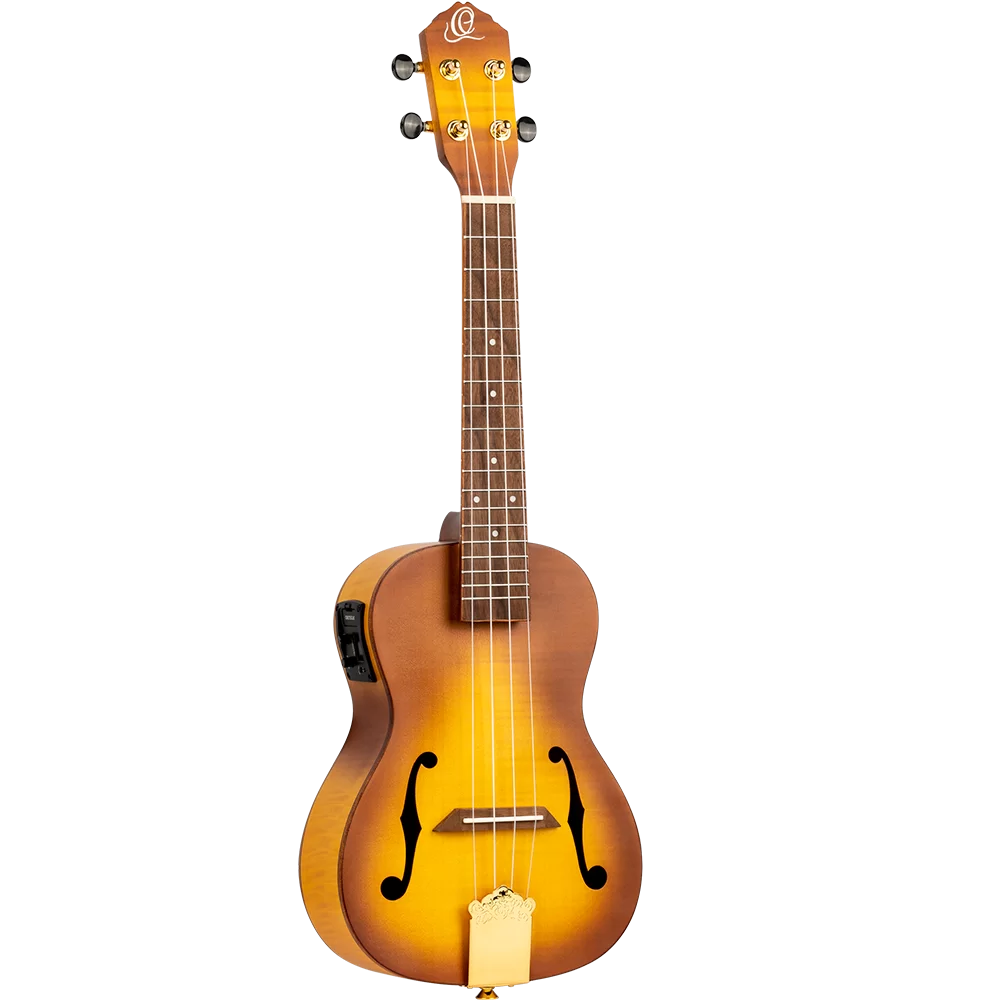 Ortega RUSL-HSB Custom Built Series Concert Ukulele ~ Honey Sunburst