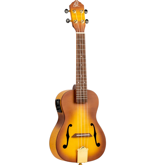 Ortega RUSL-HSB Custom Built Series Concert Ukulele ~ Honey Sunburst