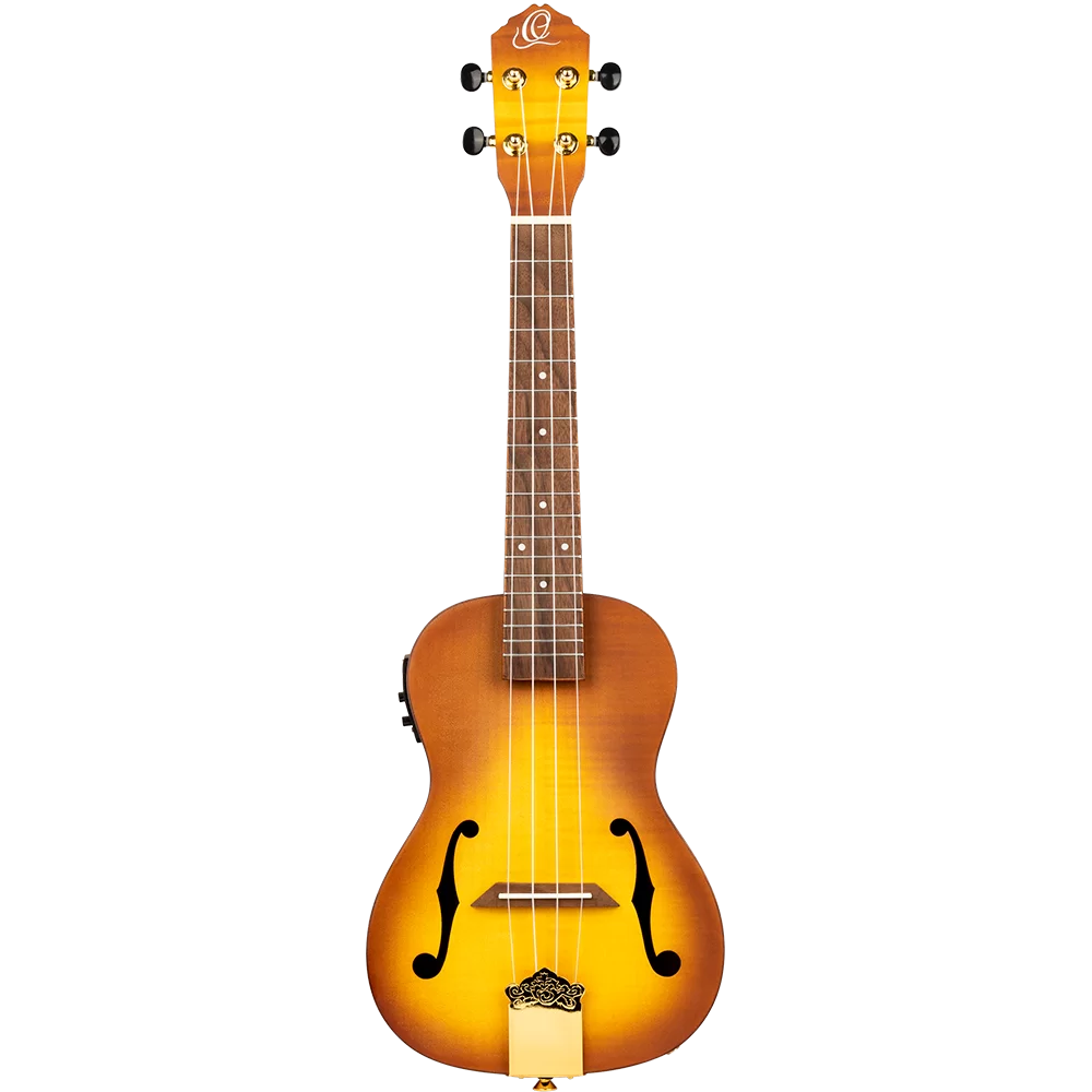 Ortega RUSL-HSB Custom Built Series Concert Ukulele ~ Honey Sunburst