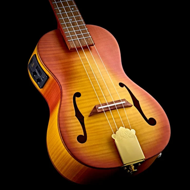 Ortega RUSL-HSB Custom Built Series Concert Ukulele ~ Honey Sunburst