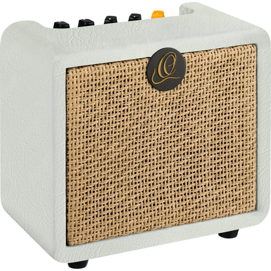 Ortega PTWO 12W Bluetooth® Premium Vintage Design Pocket Acoustic Amplifier w/Built-In Effects ~ Limited Edition White