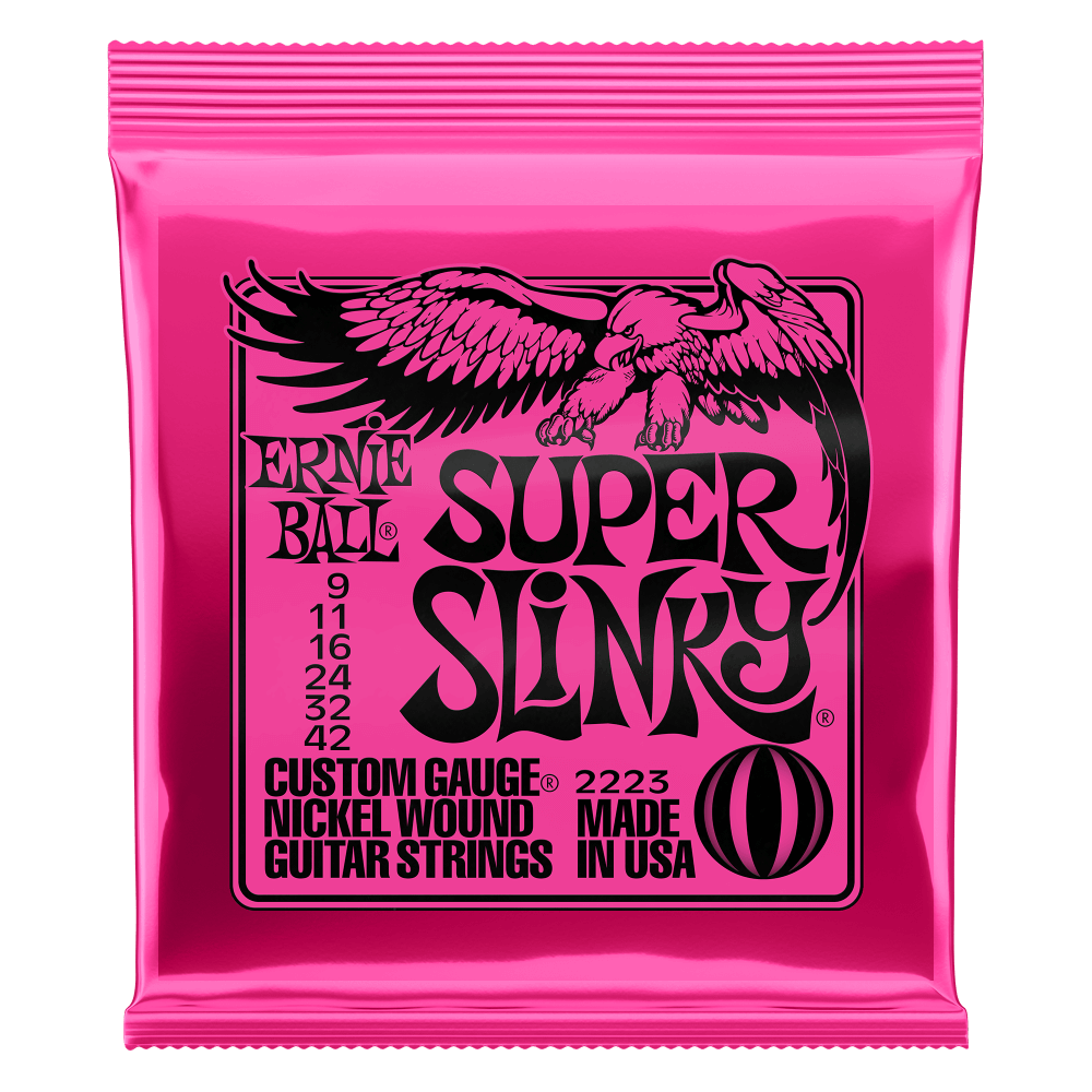 Ernie Ball Super Slinky Nickel Wound Electric Guitar Strings - 9-42 Gauge
