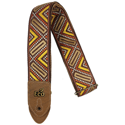 Ecostrap Vegan Jacquard Guitar Strap 2" - Orange