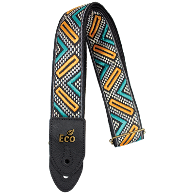 Ecostrap Vegan Jacquard Guitar Strap 2" - Ocean Blue