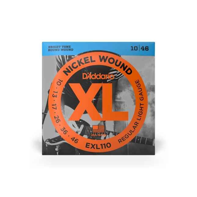D'addario EXL110 Regular Light Gauge 10-46 Electric Guitar Strings