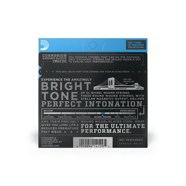 D'addario EXL120 Super Light 9-42 Gauge Electric Guitar Strings